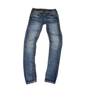 Rock Revival Aliana Skinny Jeans Rhinestone Embellished Women 25x30